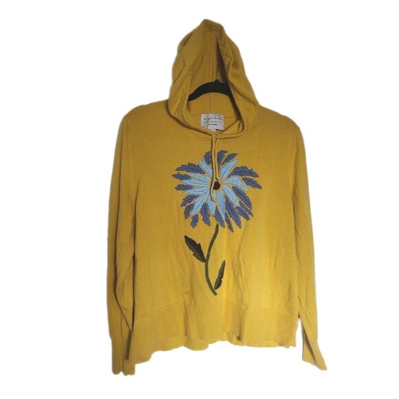Evy’s Tree Hoodie Women Sz L Naomi Everyday Luxury Floral Embroidered grungecore - Picture 1 of 6
